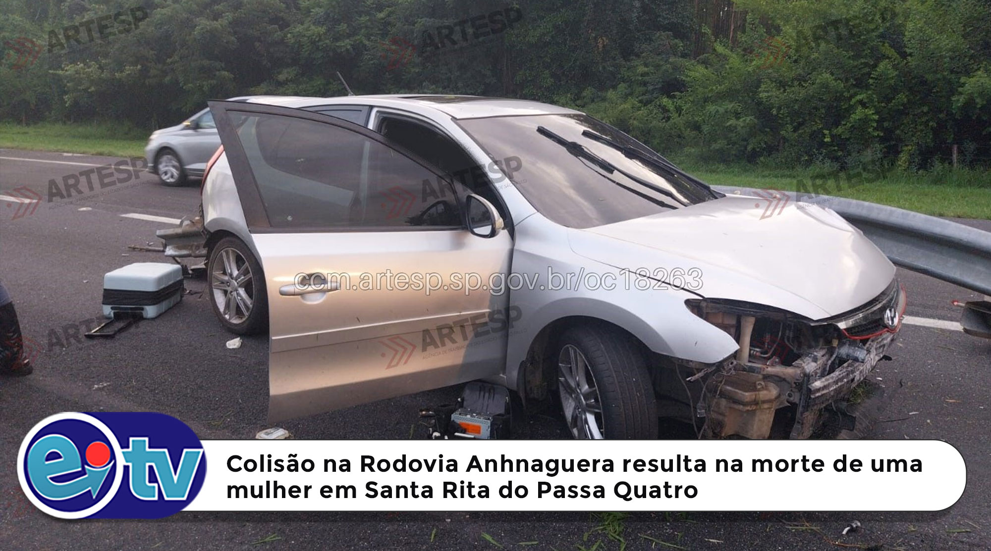 Colisão na Rodovia Anhnaguera resulta na morte de uma mulher em Santa Rita do Passa Quatro