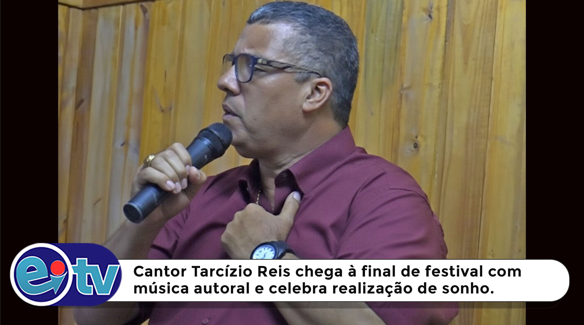 Cantor Tarcízio Reis chega à final de festival com música autoral e celebra realização de sonho.