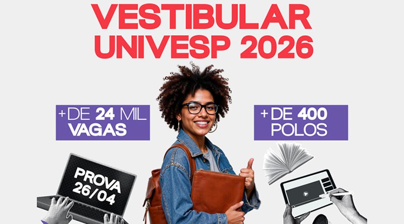 Inscrições para o vestibular da Univesp 2026 terminam em 11 de março
