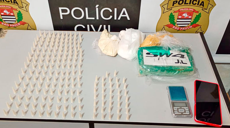 Polícia Militar e Civil realizam operação contra o tráfico e apreendem drogas em Descalvado