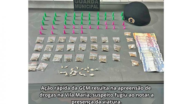 GCM apreende drogas escondidas em sarjeta durante patrulhamento na Vila Maria