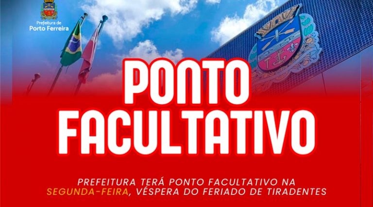 Prefeitura terá ponto facultativo na segunda-feira, véspera do feriado de Tirade [...]
