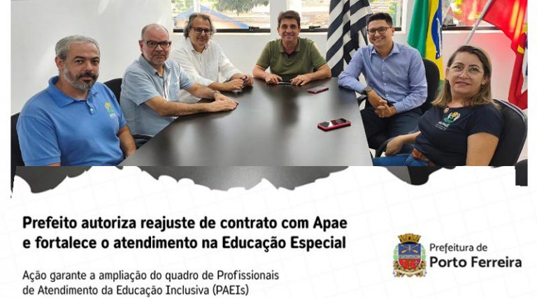 Prefeito autoriza reajuste de contrato com Apae e fortalece o atendimento na Edu [...]