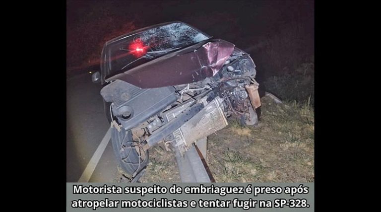 Motorista suspeito de embriaguez é preso após atropelar motociclistas e tentar f [...]