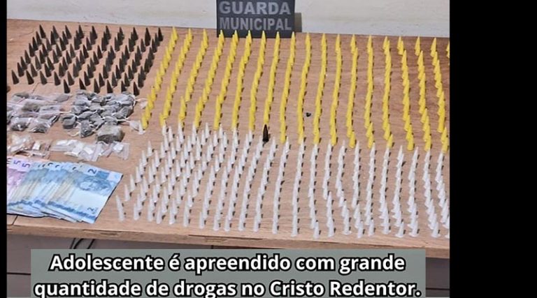 Adolescente é apreendido com grande quantidade de drogas no Cristo Redentor