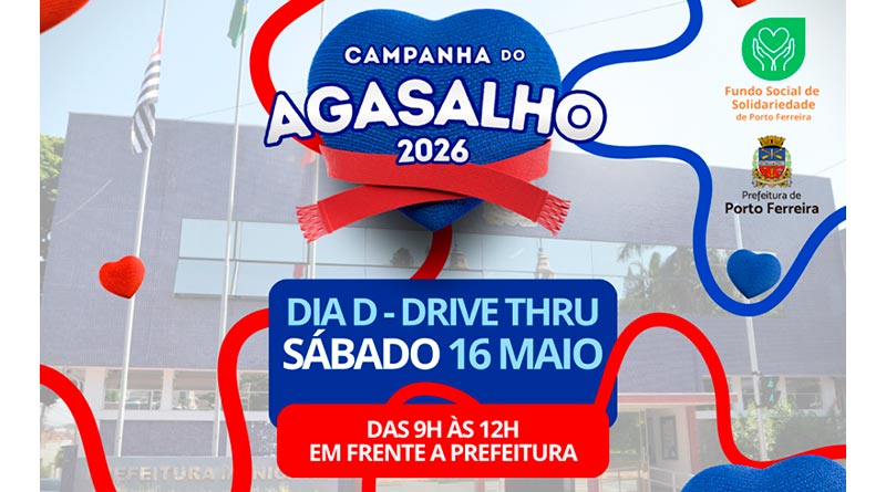 Campanha do Agasalho 2026: sábado é o Dia D para doações com “pedágio” em frente a Prefeitura