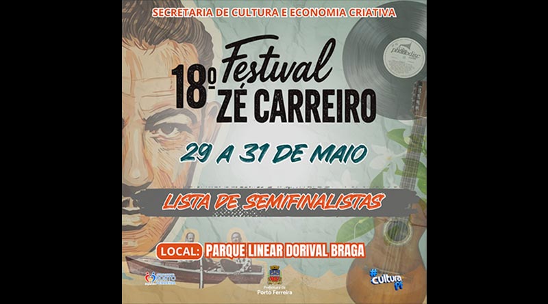 Festival Zé Carreiro anuncia as 20 músicas semifinalistas da edição 2026 em Porto Ferreira