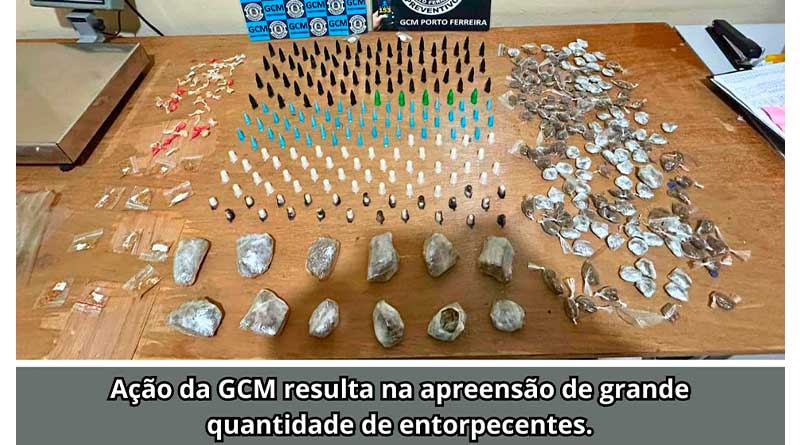 GCM APREENDE GRANDE QUANTIDADE DE ENTORPECENTES NA JARDIM ESPERANÇA