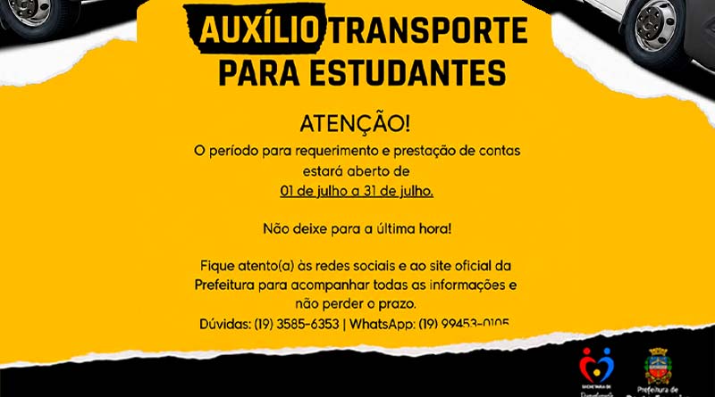 Prefeitura divulgará edital do auxílio-transporte para estudantes na primeira semana de julho