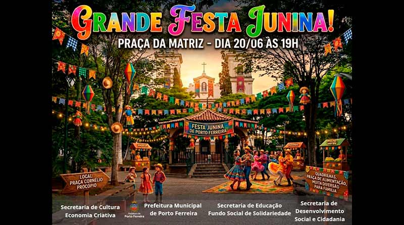 Grande Festa Junina promete tradição, cultura e diversão na Praça da Matriz