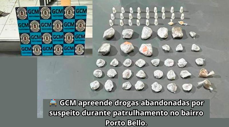 GCM APREENDE ENTORPECENTES DURANTE PATRULHAMENTO NO BAIRRO PORTO BELLO