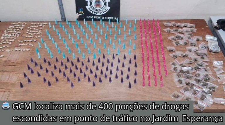 CGM localiza mais de 400 porções de drogas escondidas