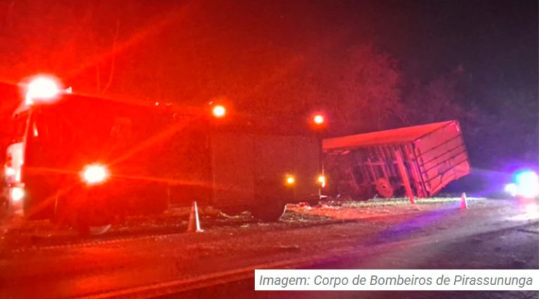 Corpo de Bombeiros atende ocorrência de tombamento de caminhão com vítima fatal  [...]