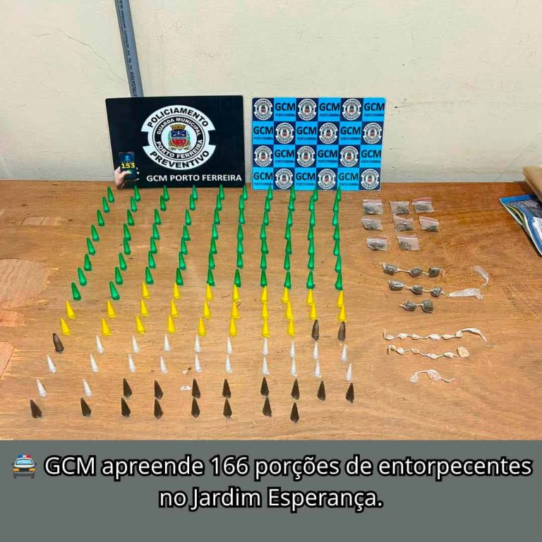 GCM apreende 166 porções de entorpecentes no Jardim Esperança