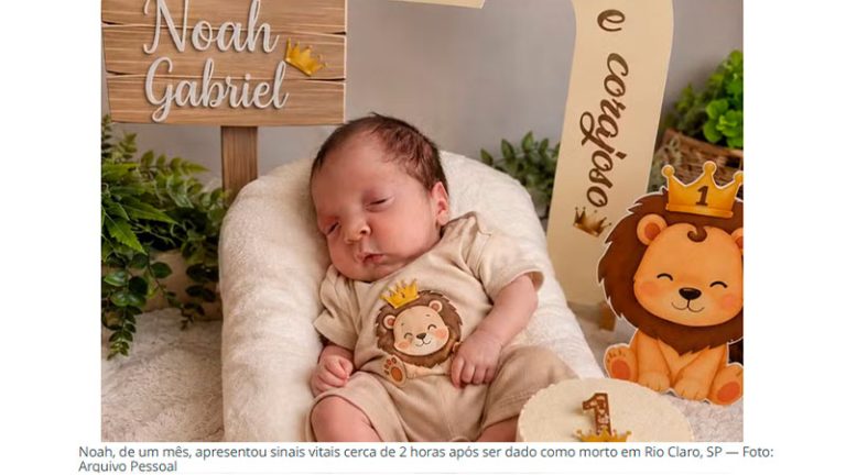 Bebê dado como morto volta a apresentar sinais vitais 2 horas depois em hospital [...]