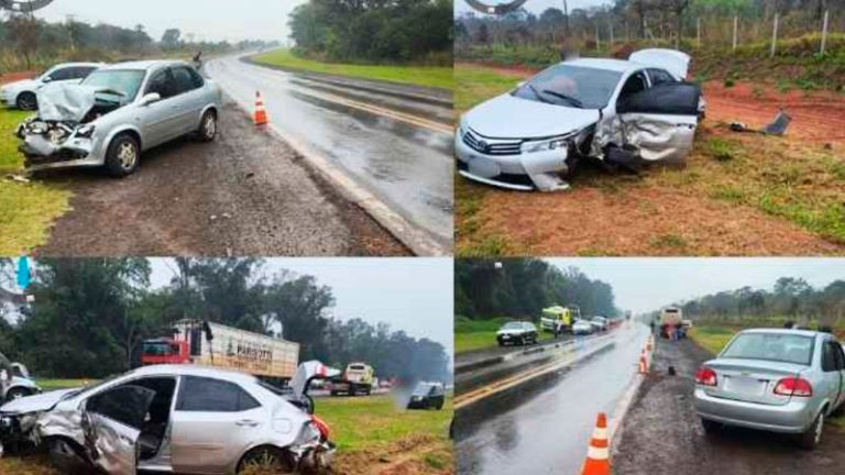 ACIDENTE  imagens mostram acidente envolvendo três veículos na SP-201, em Pirass [...]