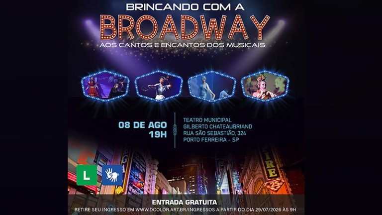 Porto Ferreira recebe musical gratuito inspirado na Broadway