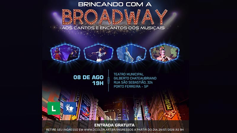 Porto Ferreira recebe musical gratuito inspirado na Broadway