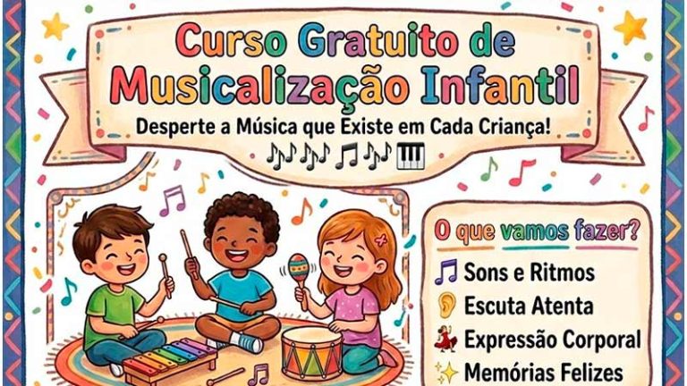 Inscrições abertas para Curso Gratuito de Musicalização Infantil em Porto Ferrei [...]