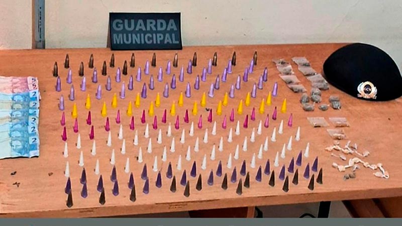 GCM APREENDE MAIS DE 240 GRAMAS DE ENTORPECENTES COM ADOLESCENTE NO CRISTO REDENTOR