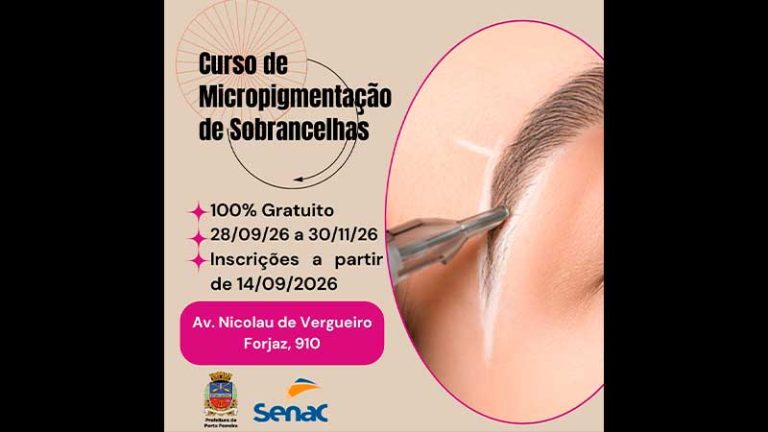 Curso gratuito de Micropigmentação de Sobrancelhas