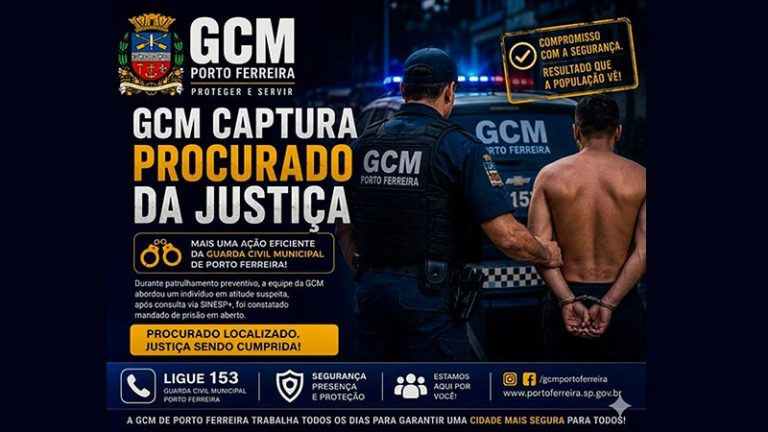GCM captura procurado durante patrulhamento no Jardim Primavera