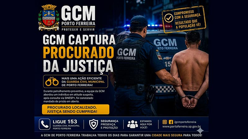 GCM captura procurado durante patrulhamento no Jardim Primavera