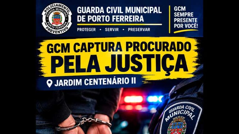 GCM CAPTURA PROCURADO PELA JUSTIÇA NO JARDIM CENTENÁRIO II