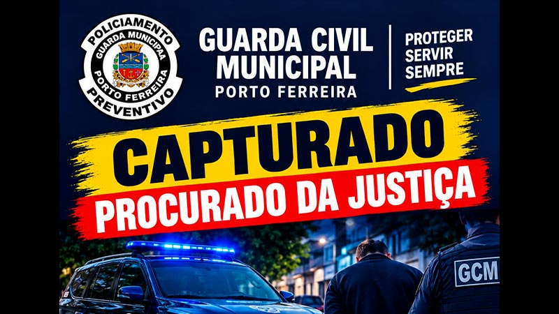 GCM CAPTURA PROCURADO PELA JUSTIÇA NO BAIRRO PAULO CALIXTO