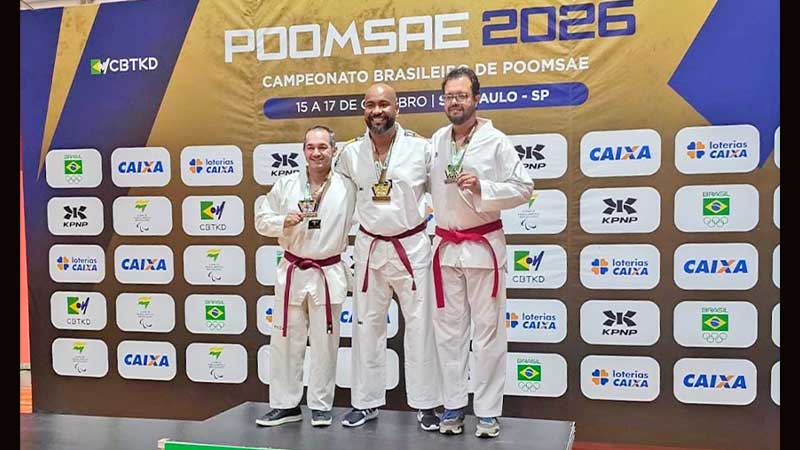 DESCALVADENSE JEFFERSON DOS SANTOS CARVALHO CONQUISTA OURO NO TAEKWONDO PARTICIPANDO DO CAMPEONATO BRASILEIRO DE POOMSAE 2026