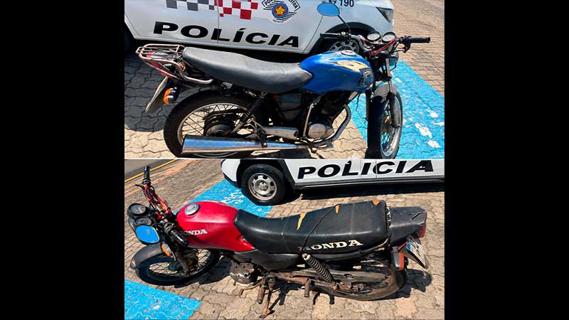 OPERAÇÃO ROLEZINHO 100 DIAS: POLÍCIA MILITAR APREENDE DUAS MOTOS COM SINAIS ADULTERADOS EM LEME