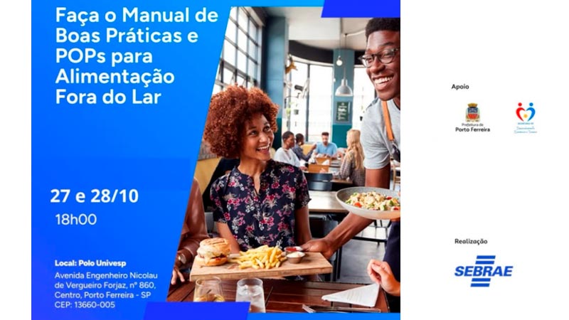 Porto Ferreira oferece capacitação gratuita sobre Manual de Boas Práticas e POPs para o setor de alimentação