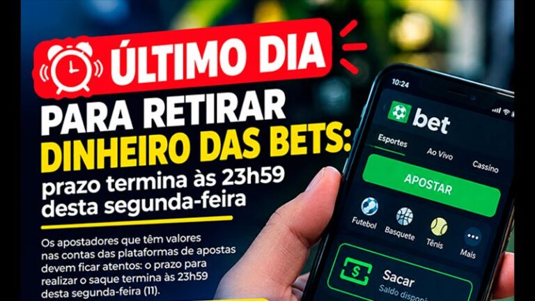 Último dia para retirar dinheiro das bets: prazo termina às 23h59 desta segunda- [...]